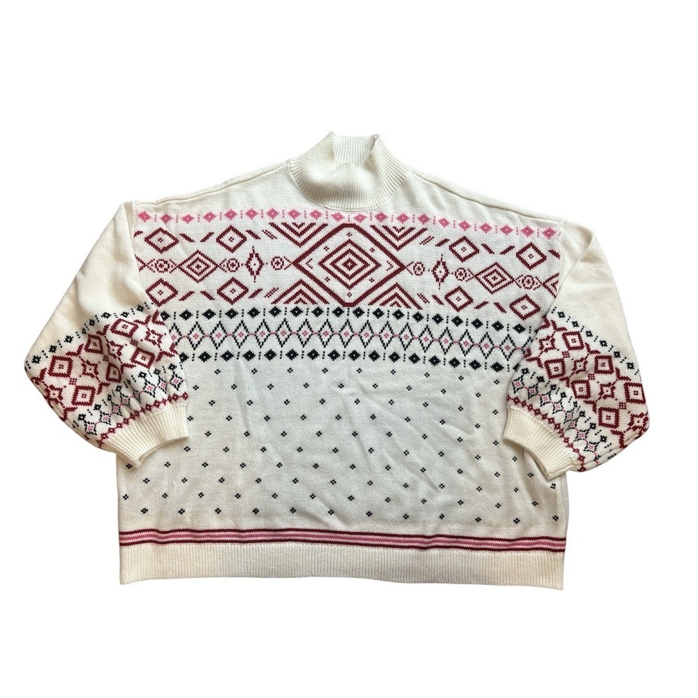St Johns Bay Womens 3X Mock Neck Long Sleeve Sweater